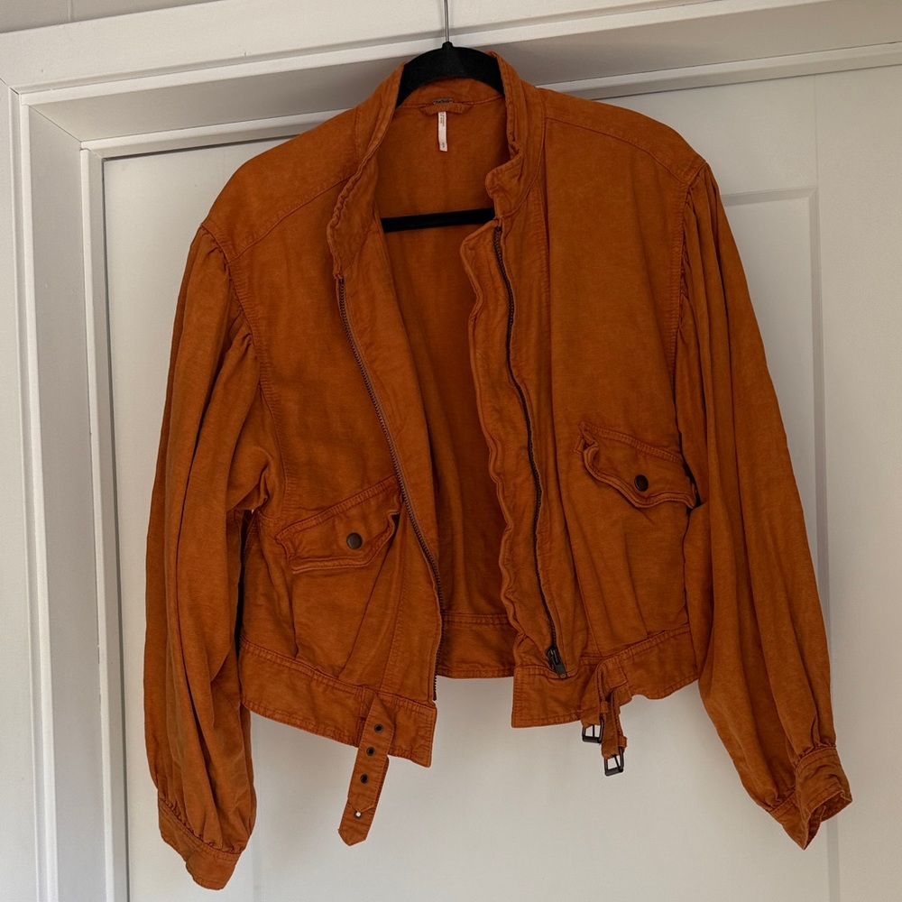 Free People Orange Jacket